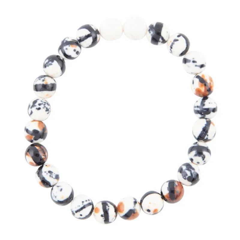 Agate Black and White Stretch Bracelet sold by Barse