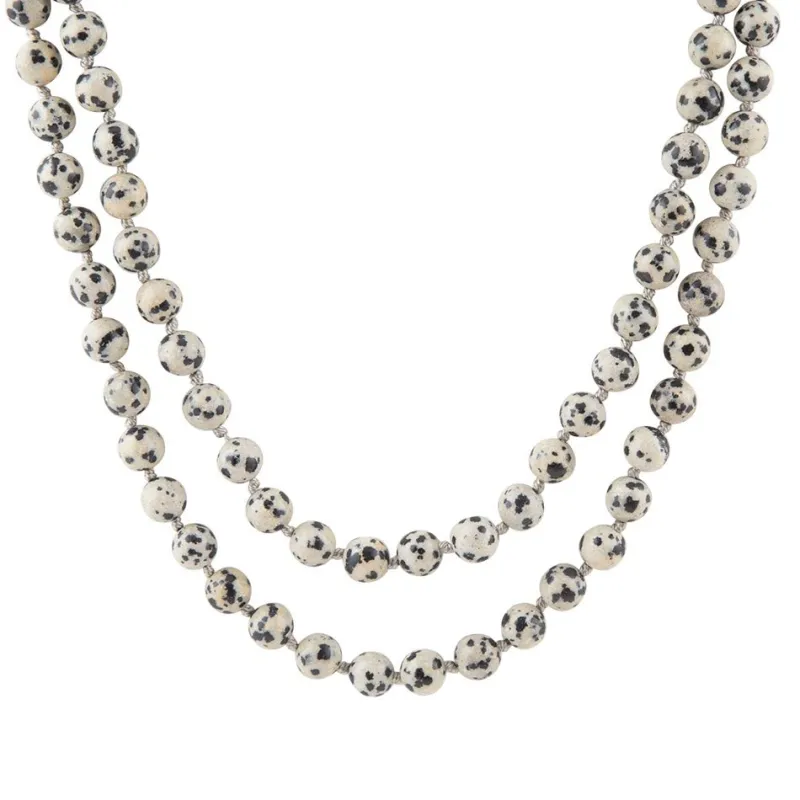 Knotted Dalmatian Jasper Necklace sold by Barse