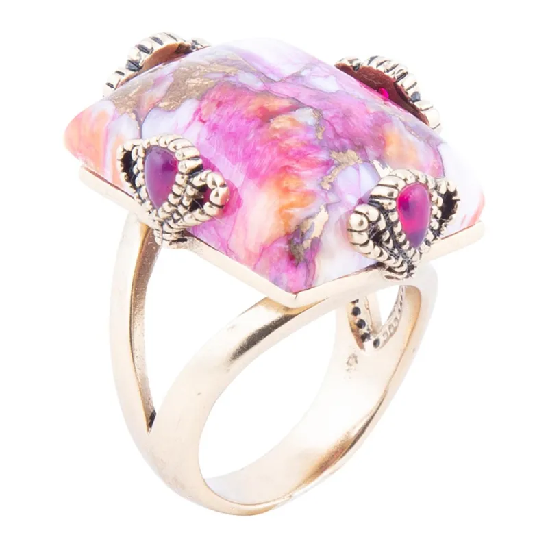 Prismatic Pink Spiny Oyster Matrix Statement Ring sold by Barse