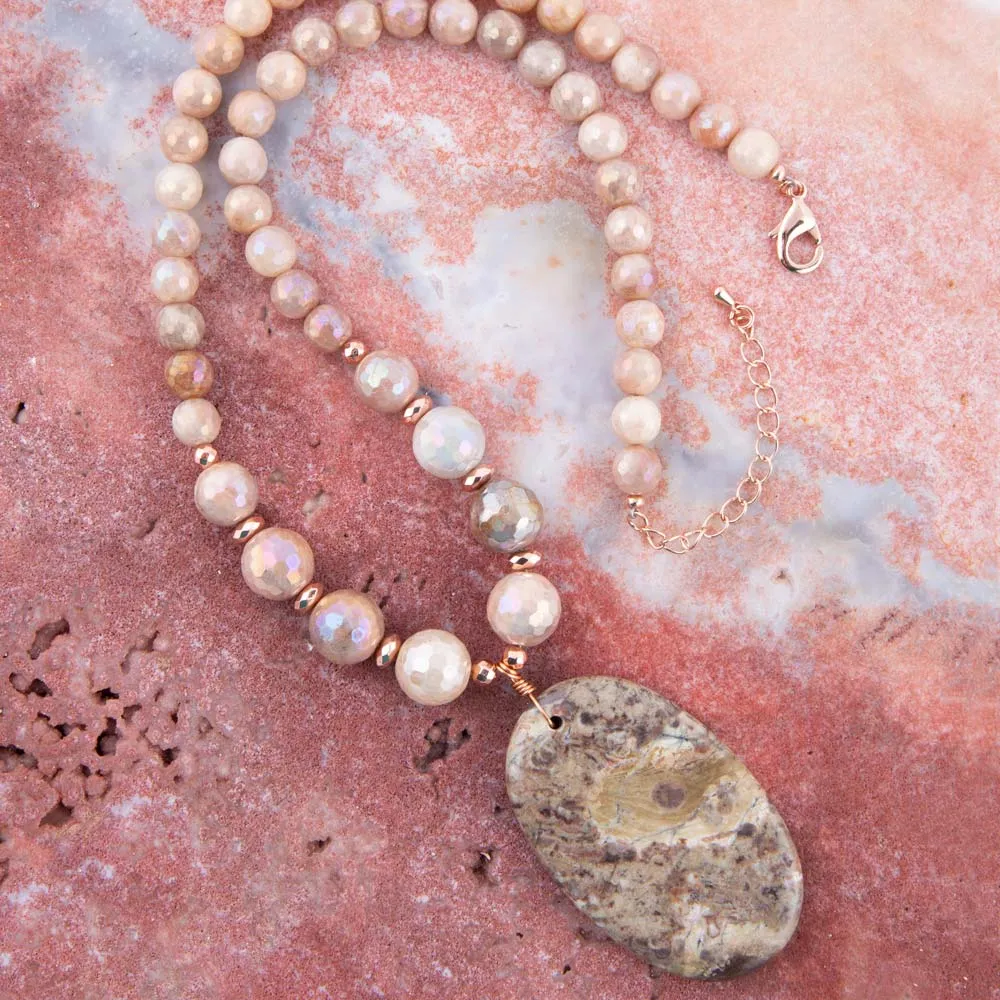 Jasper Slab in Pink Necklace sold by Barse product image thumbnail 2