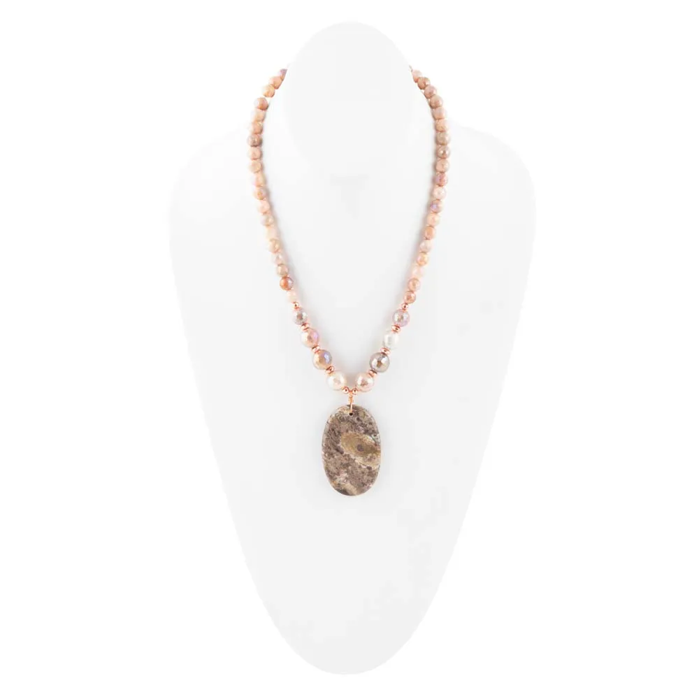 Jasper Slab in Pink Necklace sold by Barse product image thumbnail 3
