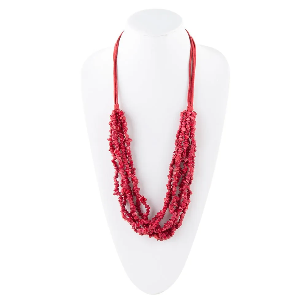 Six Strand Red Magnesite Necklace sold by Barse product image thumbnail 2