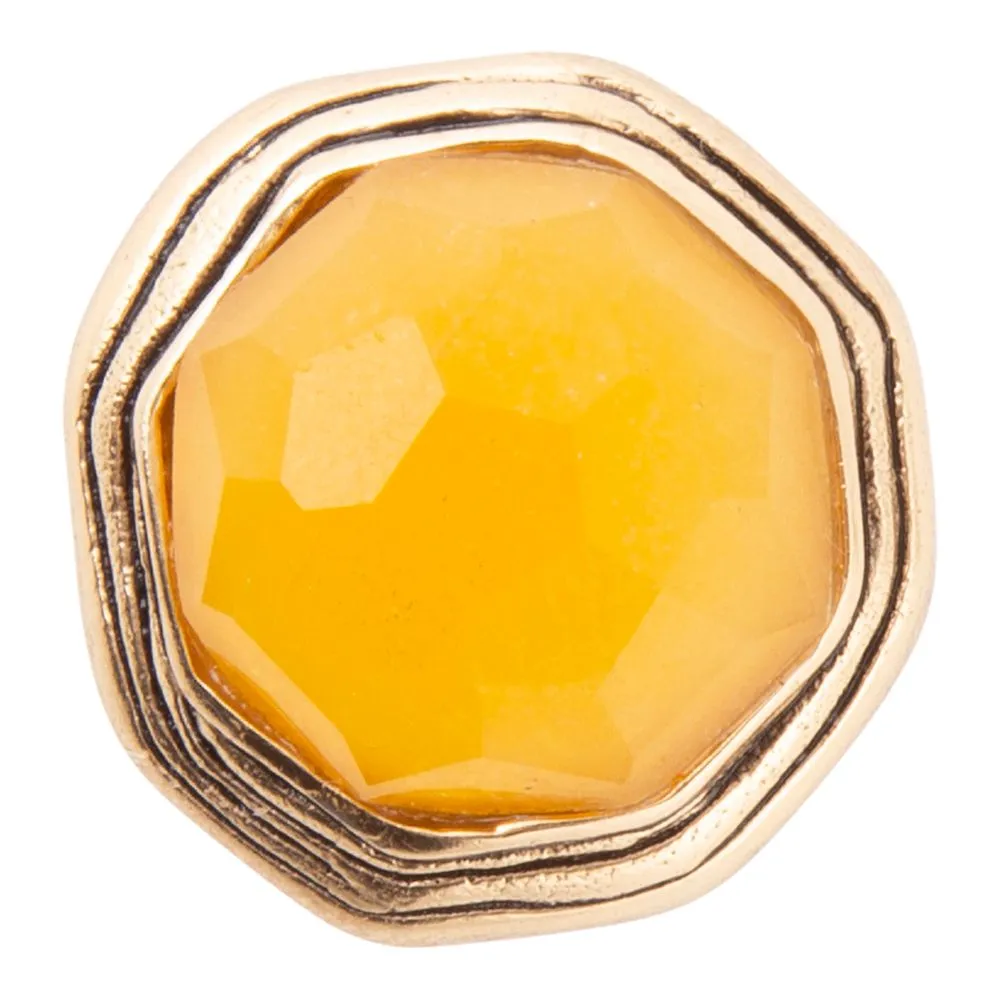 River Rocks Yellow Quartz Golden Statement Ring sold by Barse product image thumbnail 3