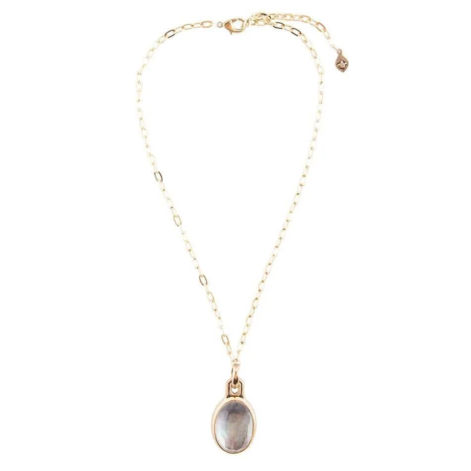 Black Mother of Pearl Golden Pendant Necklace sold by Barse product image thumbnail 4