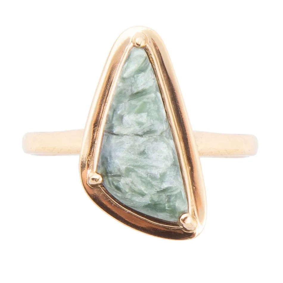 Alpine Green Seraphinite and Golden Bronze Ring sold by Barse product image thumbnail 3