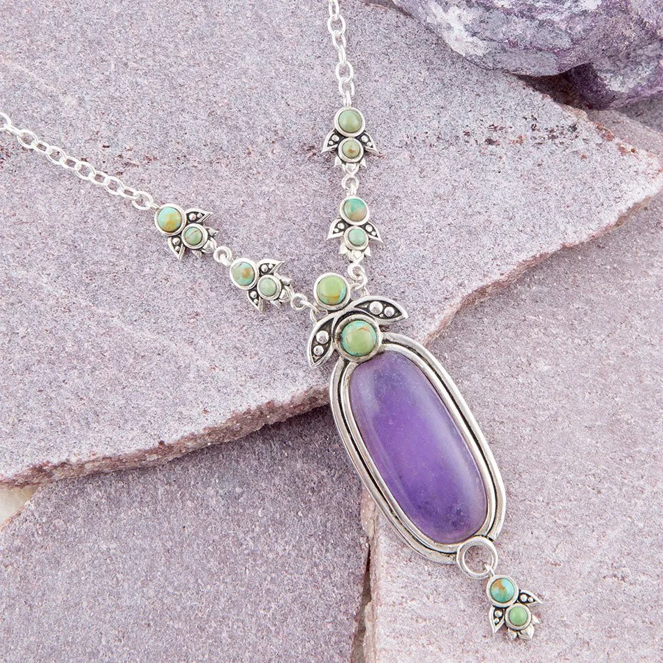 Emile Purple Quartz Sterling Silver Pendant Necklace sold by Barse product image thumbnail 2