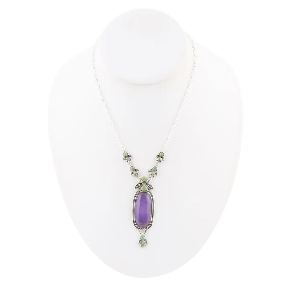 Emile Purple Quartz Sterling Silver Pendant Necklace sold by Barse product image thumbnail 3