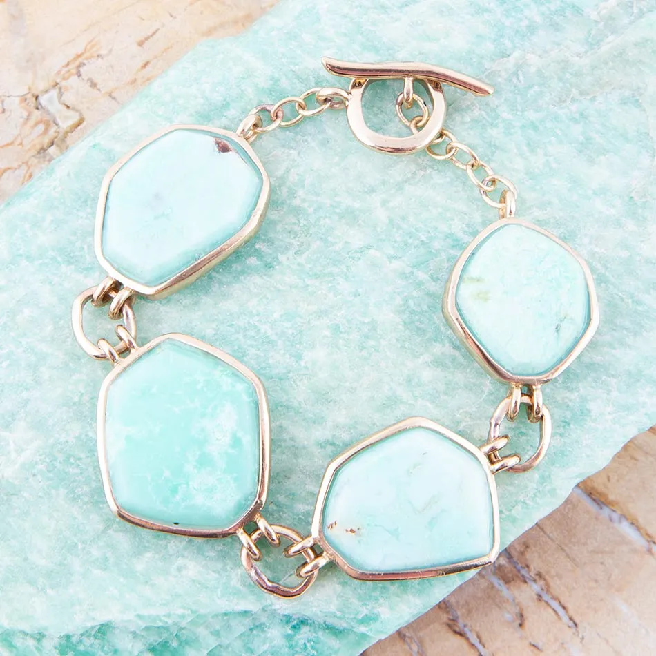 Green Chrysoprase Golden Bronze Toggle Bracelet sold by Barse product image thumbnail 2