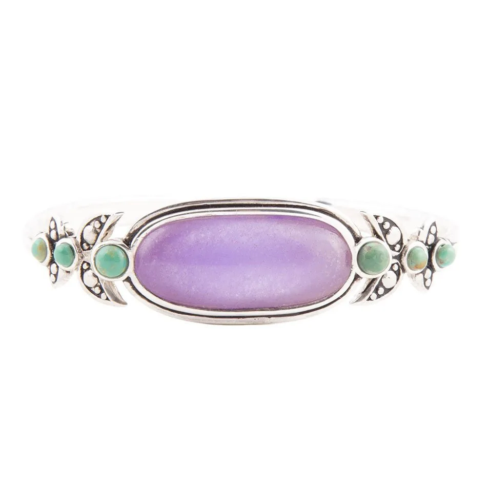 Emile Purple Quartz Sterling Silver Cuff Bracelet sold by Barse product image thumbnail 3