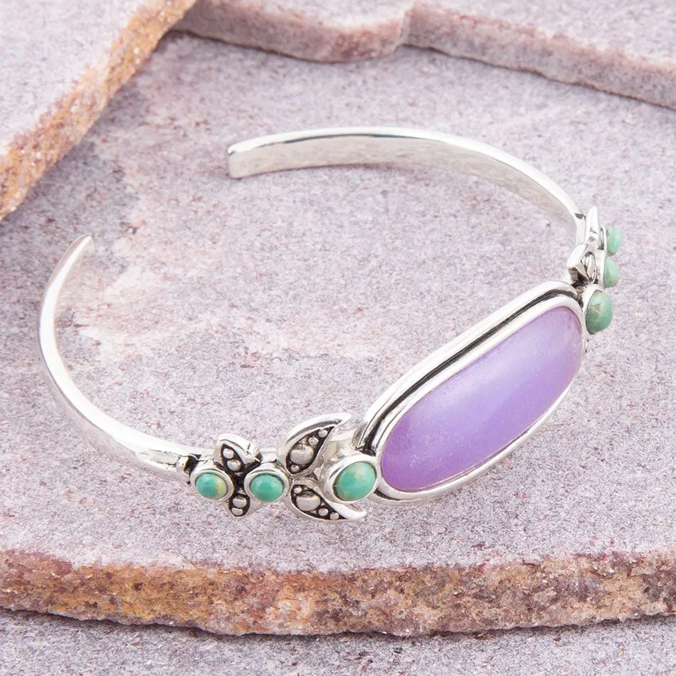 Emile Purple Quartz Sterling Silver Cuff Bracelet sold by Barse product image thumbnail 2