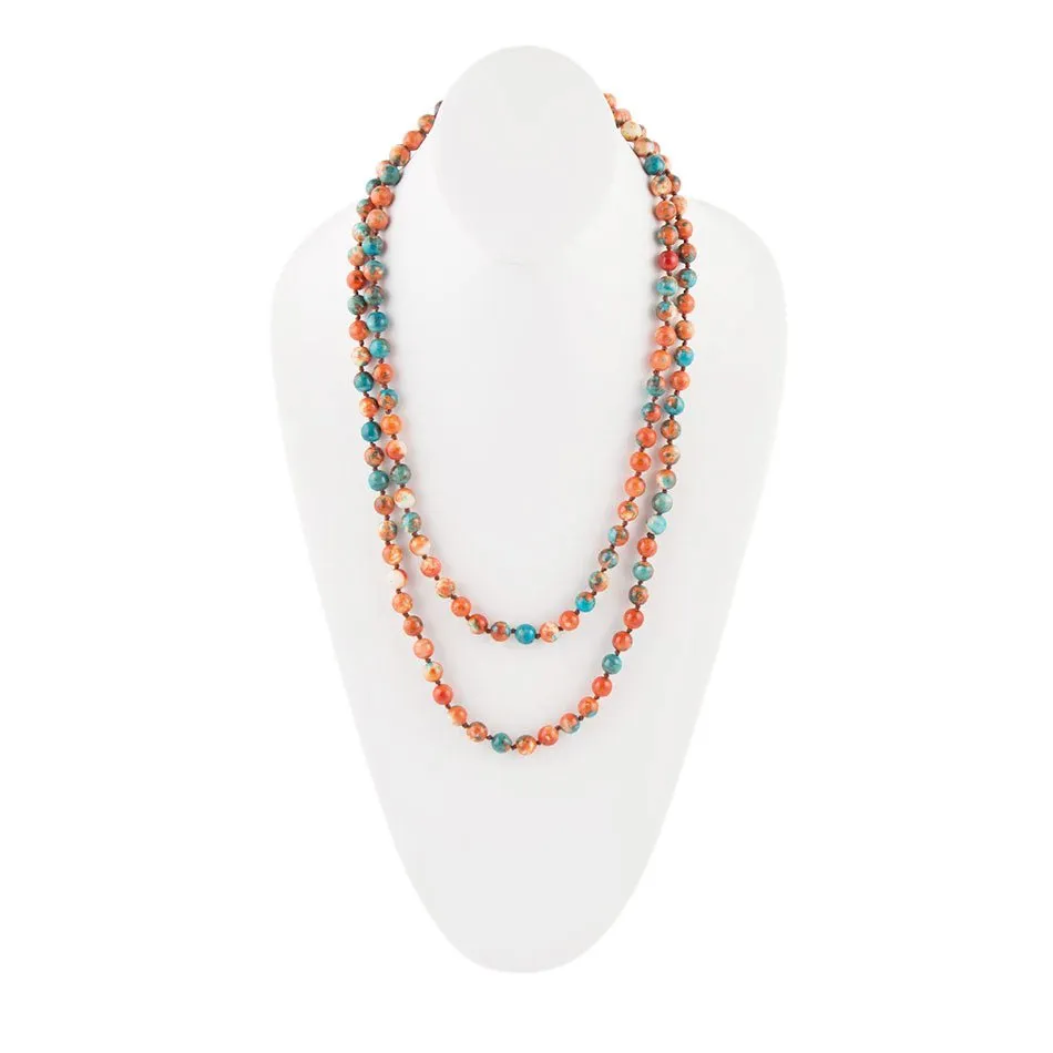 Immeasurable Orange and Blue Ocean Jade Necklace sold by Barse product image thumbnail 3