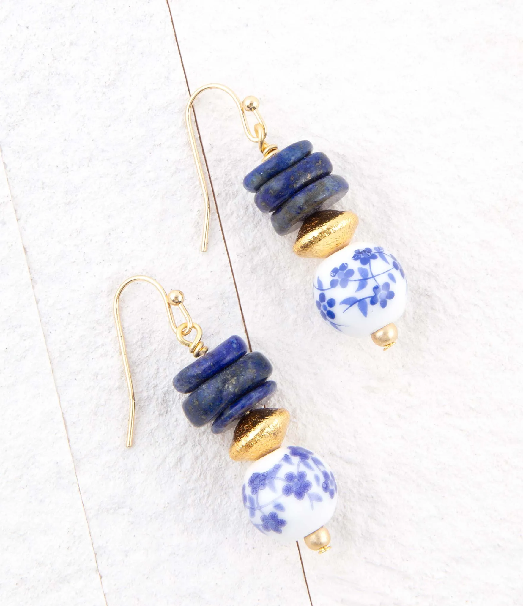 Santorini Cobalt Blue Lapis Drop Earrings sold by Barse product image thumbnail 2