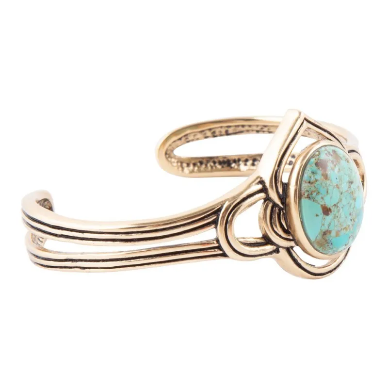 Nova Turquoise and Bronze Cuff Bracelet sold by Barse