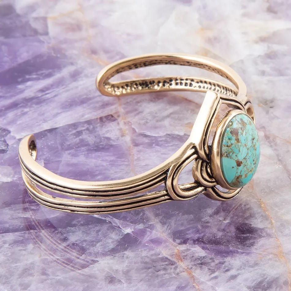 Nova Turquoise and Bronze Cuff Bracelet sold by Barse product image thumbnail 2