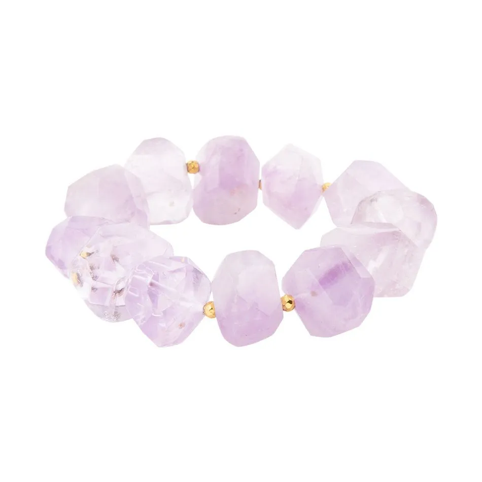 Purple Periwinkle Amethyst Chunky Stretch Bracelet sold by Barse product image thumbnail 3