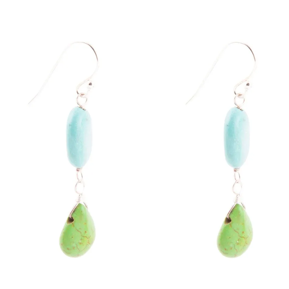 Springtide Green Magnesite and Sterling Silver Earrings sold by Barse product image thumbnail 3