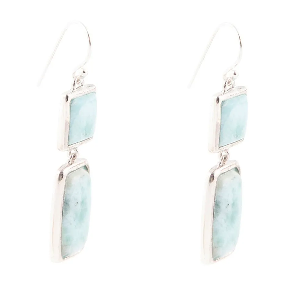 Drops of Blue Larimar Sterling Silver Earrings sold by Barse product image thumbnail 3