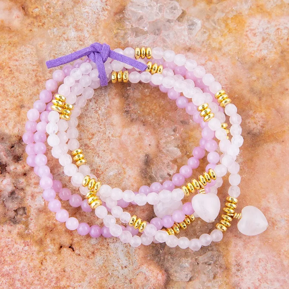 Lilac Jade Heart Charm Bracelet Set sold by Barse product image thumbnail 2