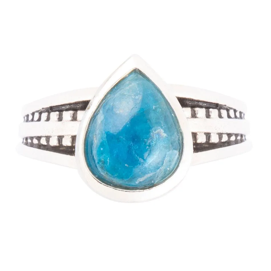 Astro Teardrop Blue Apatite and Sterling Silver Ring sold by Barse product image thumbnail 3