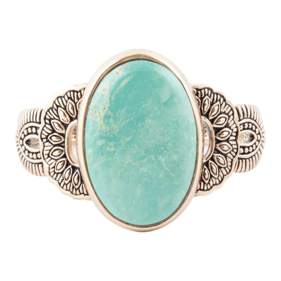 Agave Turquoise and Bronze Statement Cuff Bracelet sold by Barse product image thumbnail 3