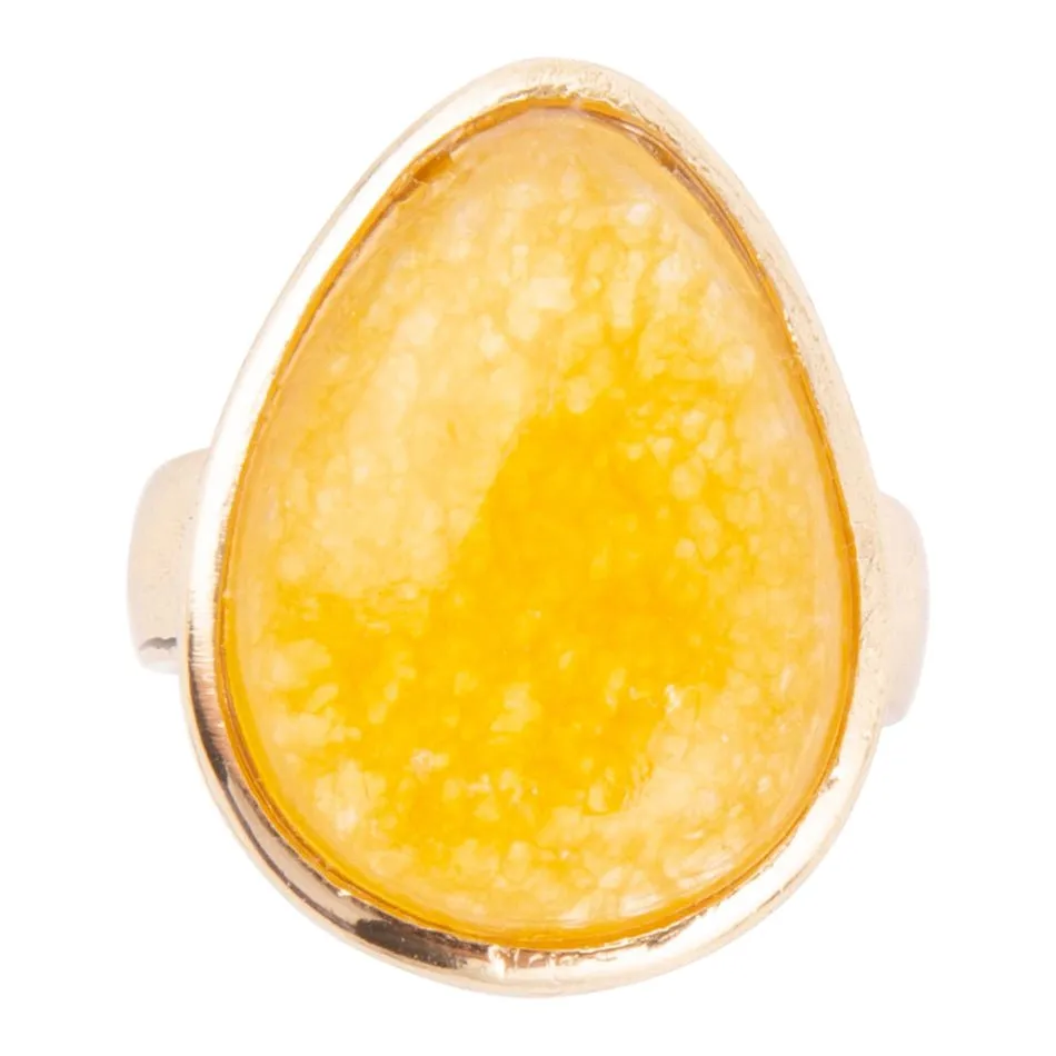Yellow Quartz and Bronze Drop Ring sold by Barse product image thumbnail 3