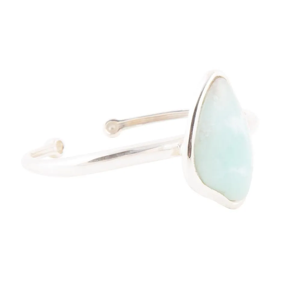 Organic Blue Larimar and Sterling Silver Cuff Bracelet sold by Barse