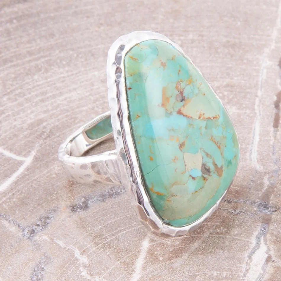 Abstract Blue Turquoise and Sterling Silver Ring sold by Barse product image thumbnail 2
