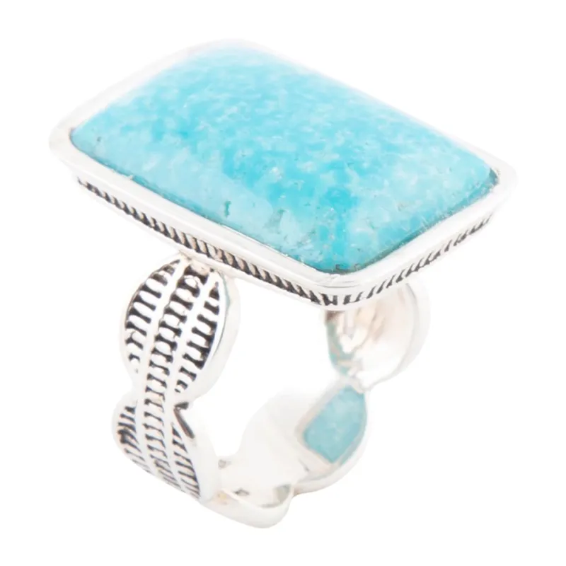 Zion Blue Turquoise and Sterling Silver Ring sold by Barse