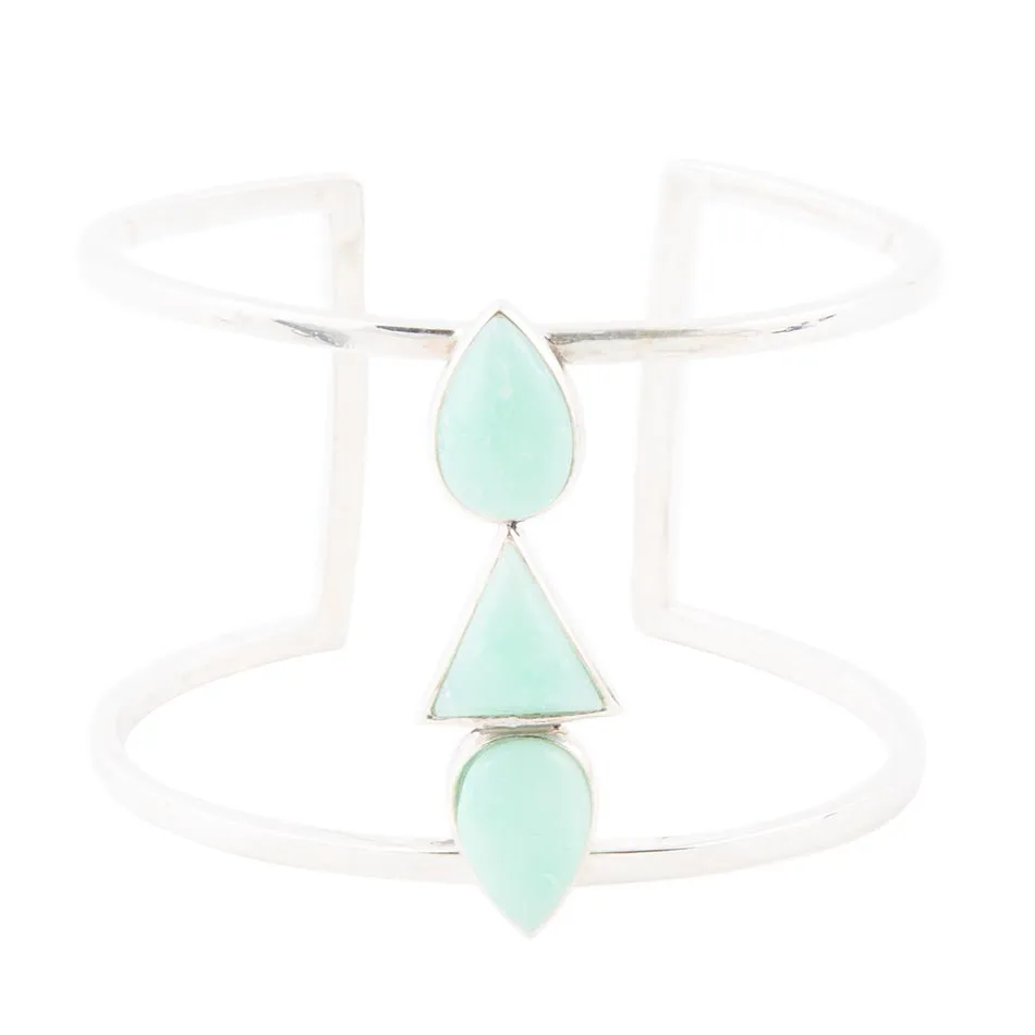 Lahana Green Chrysoprase Sterling Silver Statement Cuff Bracelet sold by Barse product image thumbnail 3