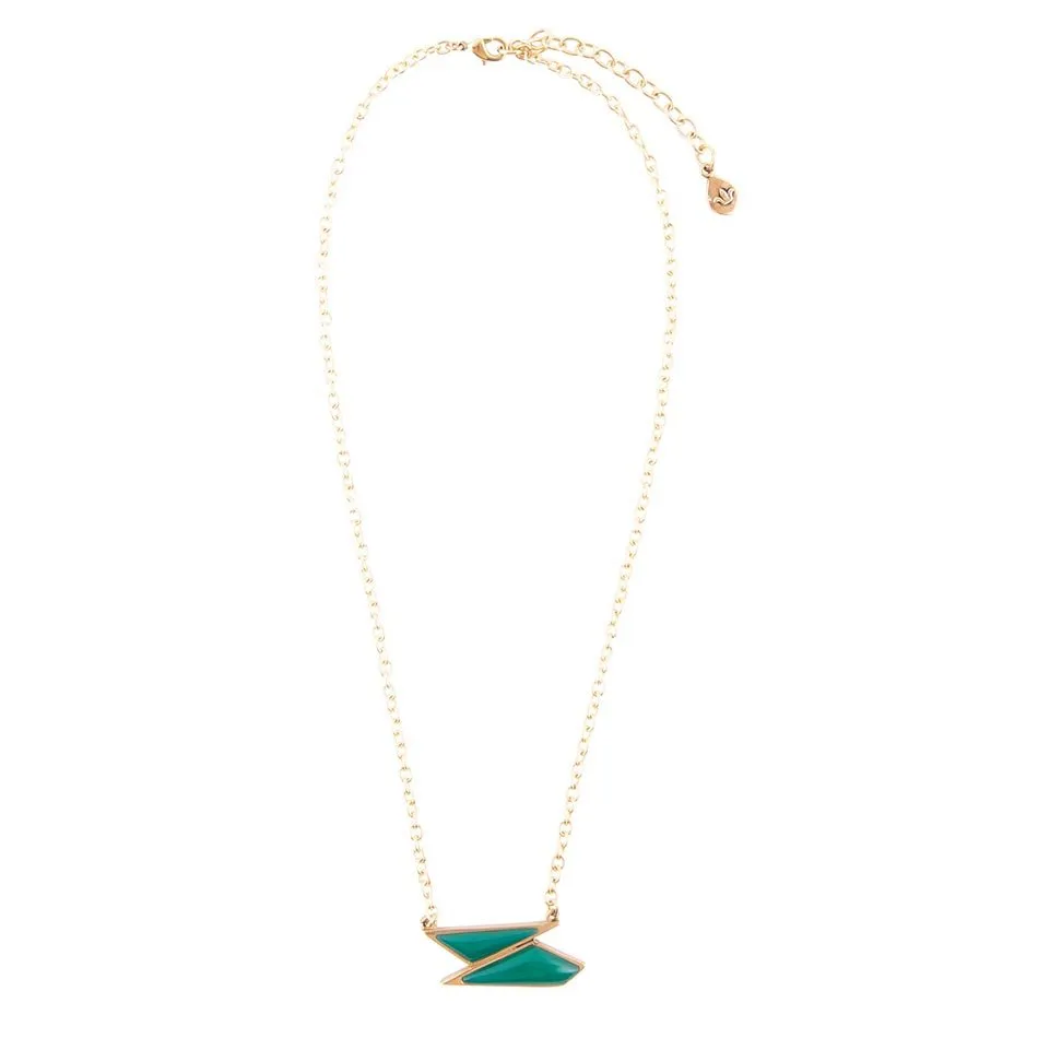Ice Green Onyx and Golden Bronze Pendant Necklace sold by Barse product image thumbnail 4