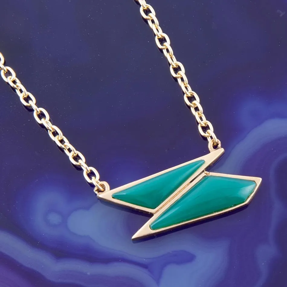 Ice Green Onyx and Golden Bronze Pendant Necklace sold by Barse product image thumbnail 2