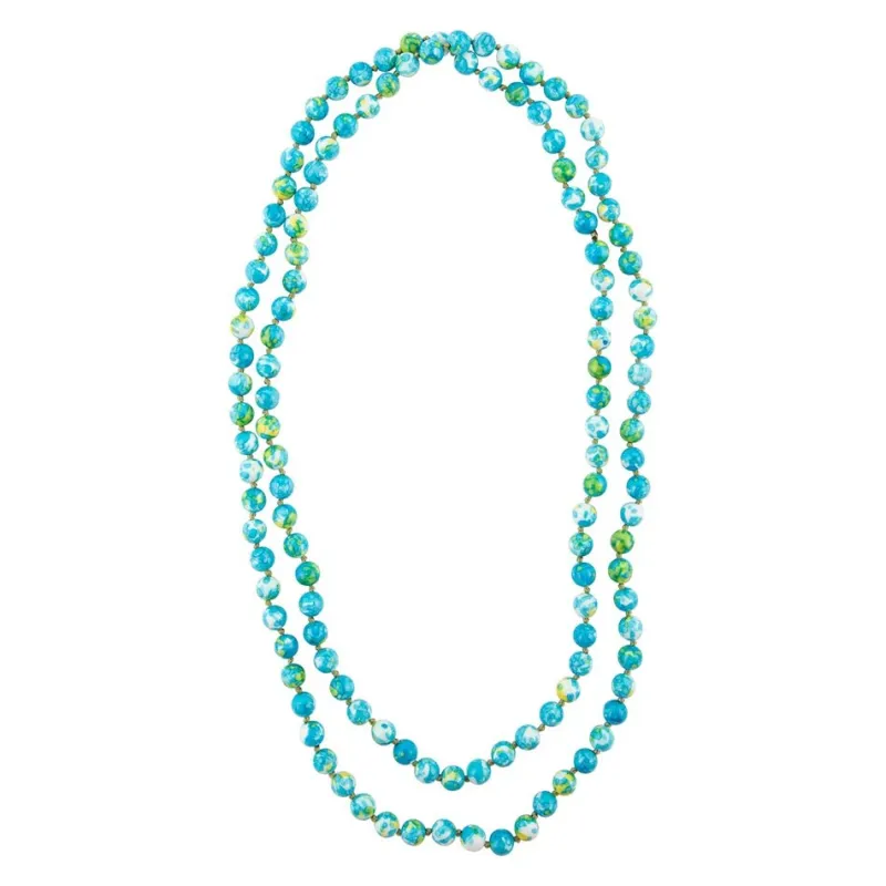 Immeasurable Ocean jade Blue Knotted Necklace sold by Barse