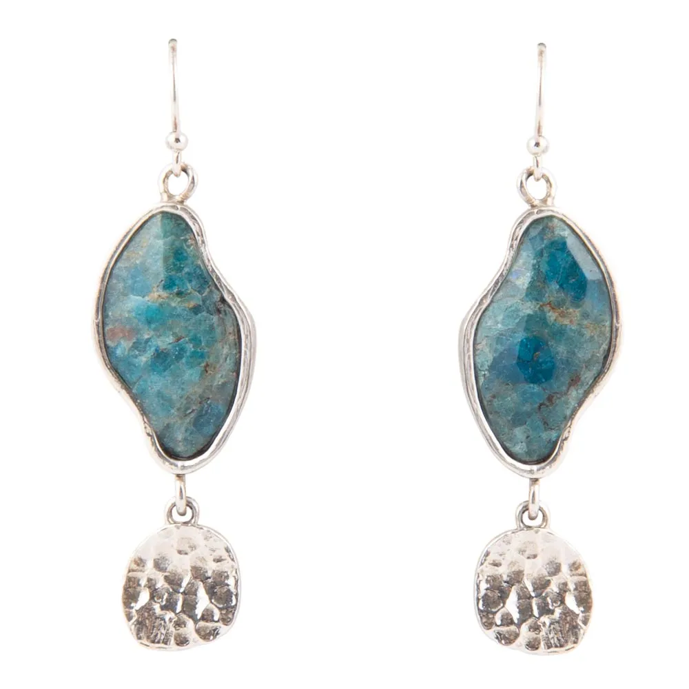 Luna Blue Apatite and Sterling Silver Drop Earrings sold by Barse