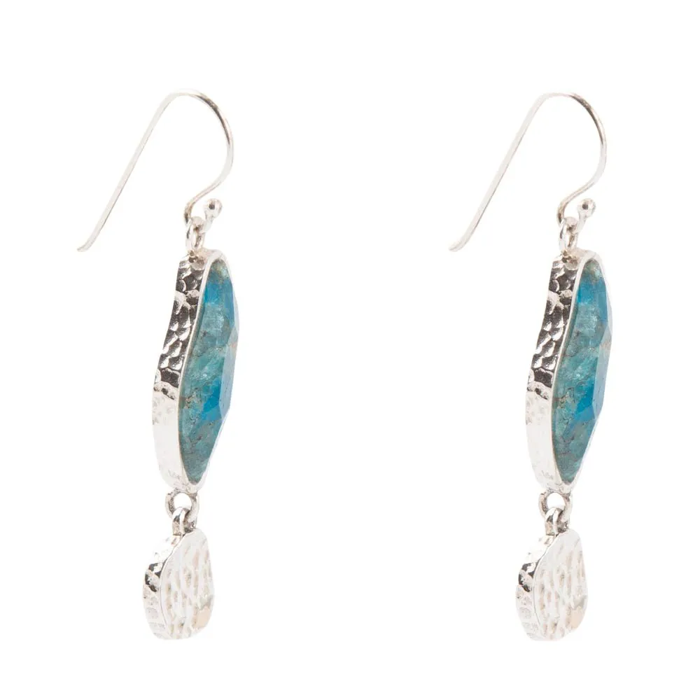 Luna Blue Apatite and Sterling Silver Drop Earrings sold by Barse product image thumbnail 3
