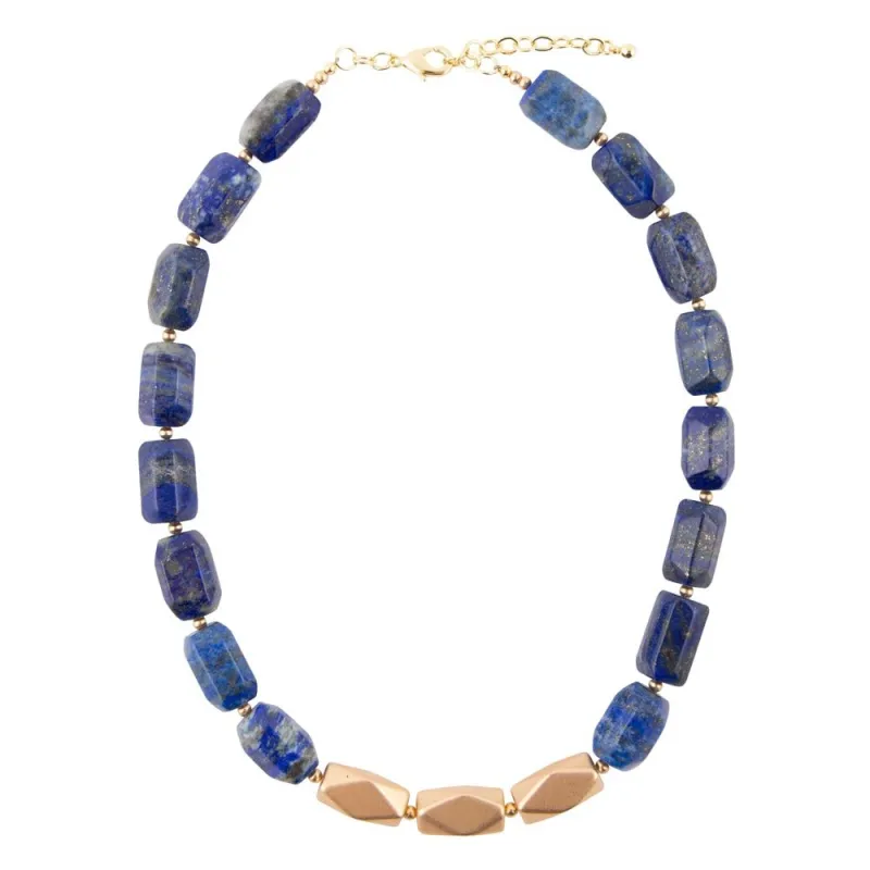 Blue Lapis Nugget Necklace sold by Barse