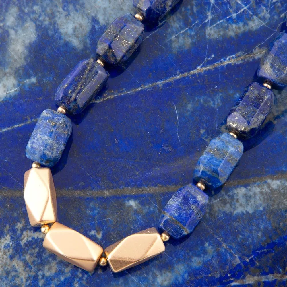Blue Lapis Nugget Necklace sold by Barse product image thumbnail 2