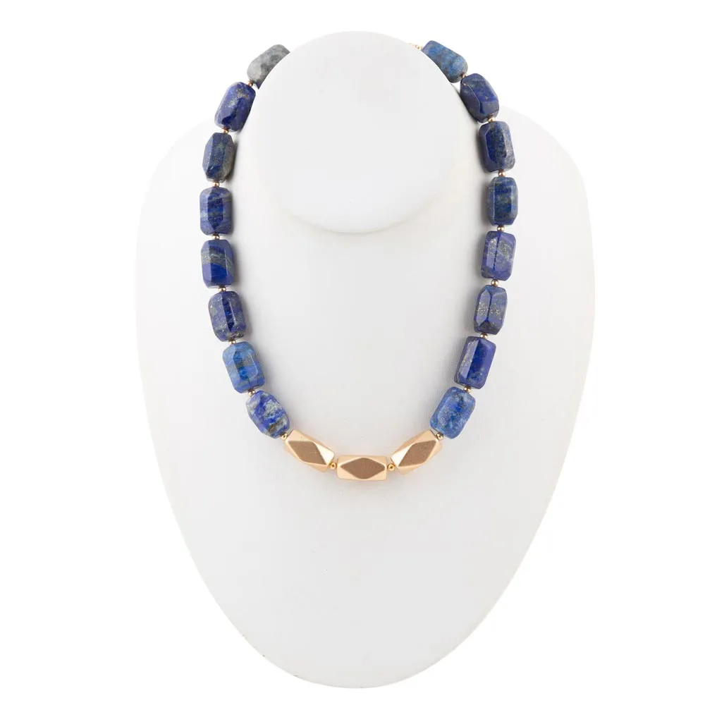 Blue Lapis Nugget Necklace sold by Barse product image thumbnail 3