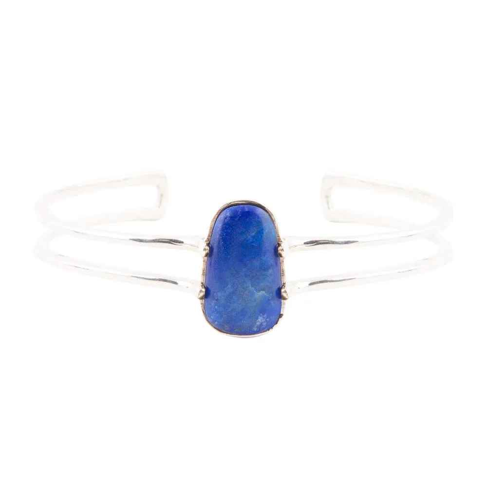 Madeleine Blue Lapis and Sterling Silver Cuff Bracelet sold by Barse product image thumbnail 3