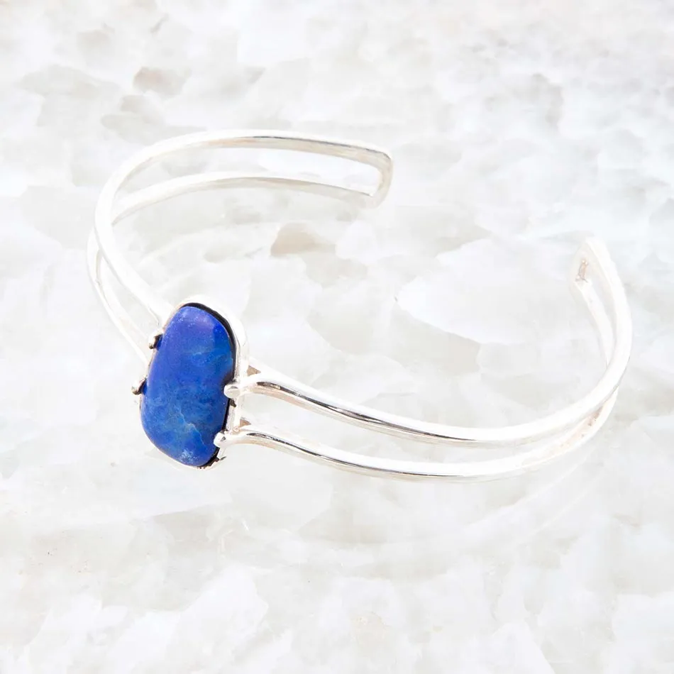 Madeleine Blue Lapis and Sterling Silver Cuff Bracelet sold by Barse product image thumbnail 2