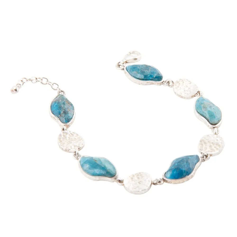 Luna Blue Apatite and Sterling Silver Line bracelet sold by Barse product image thumbnail 3
