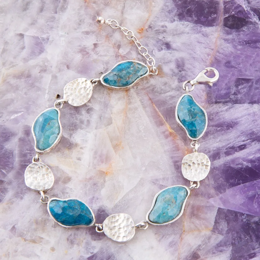 Luna Blue Apatite and Sterling Silver Line bracelet sold by Barse product image thumbnail 2