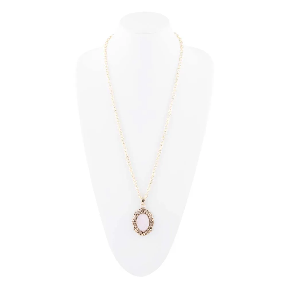 Rosie Pink Opal Pendant Necklace sold by Barse product image thumbnail 3