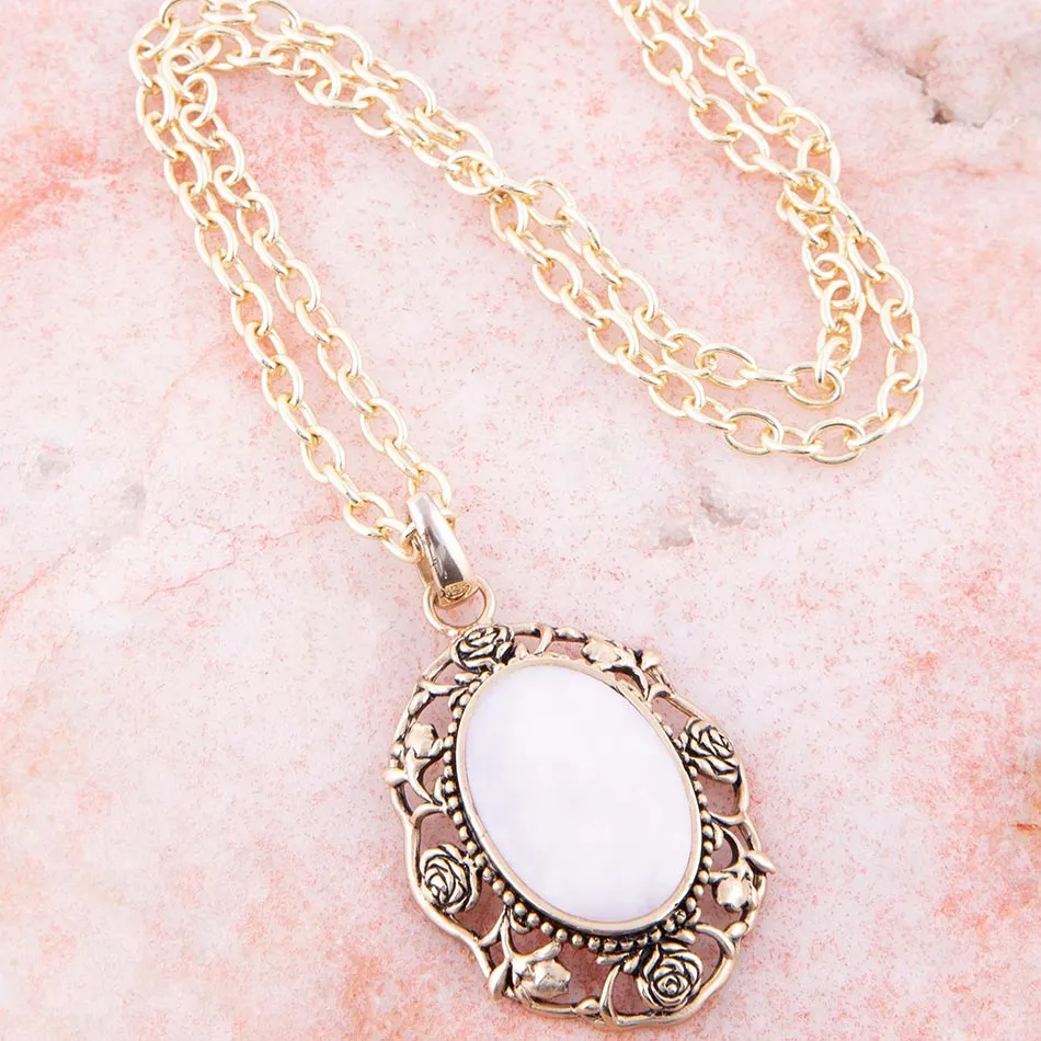 Rosie Pink Opal Pendant Necklace sold by Barse product image thumbnail 2