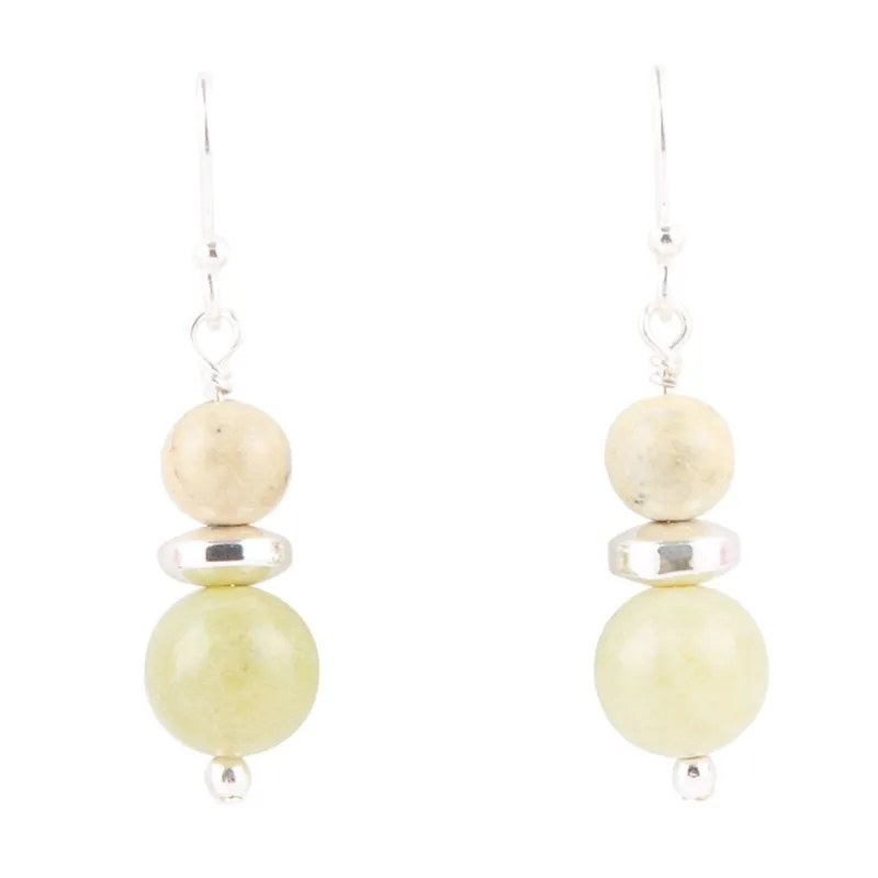 Chartruese Lemon Jade Drop Earrings sold by Barse
