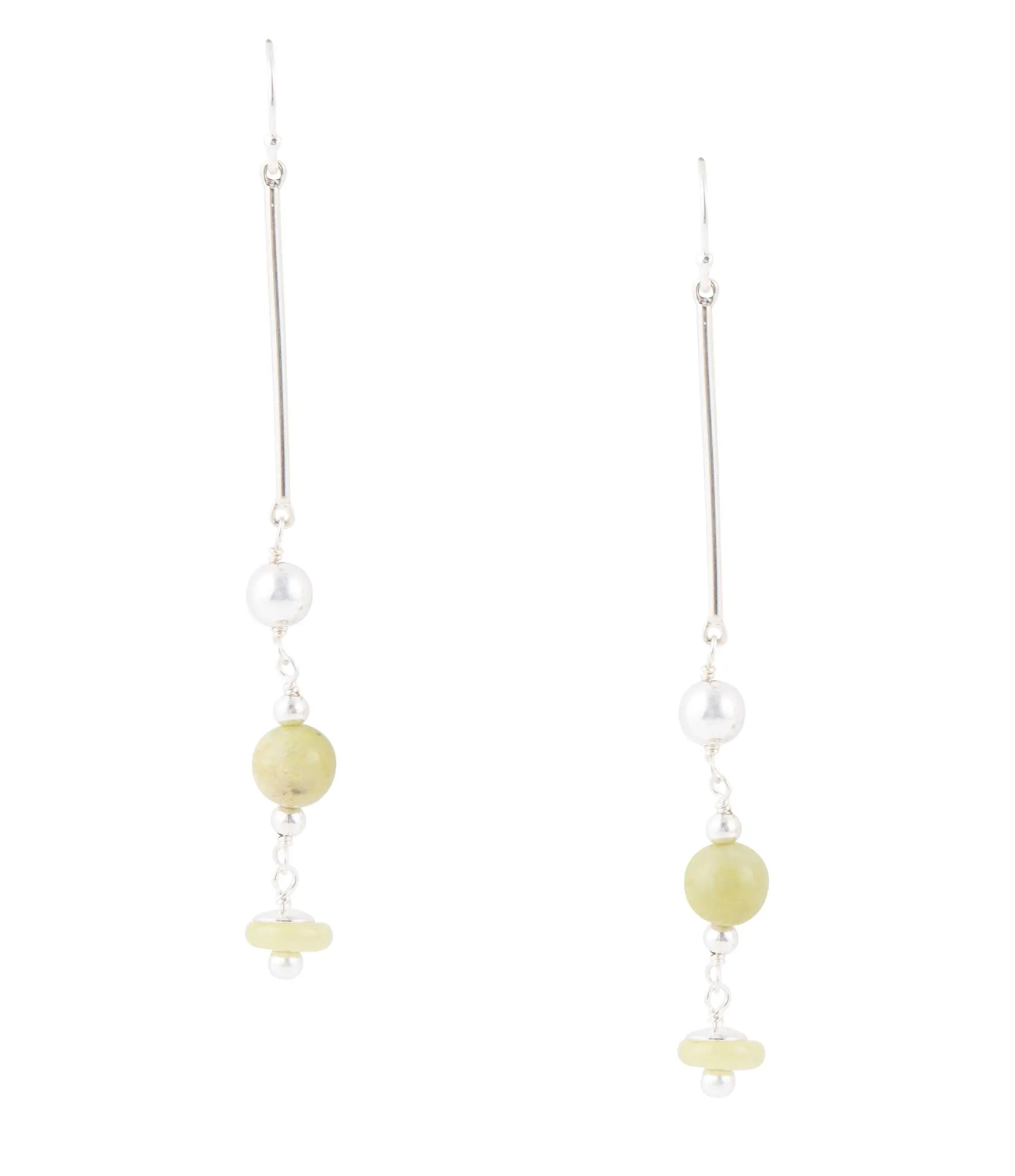 Chartruese Lemon Jade Linear Earrings sold by Barse