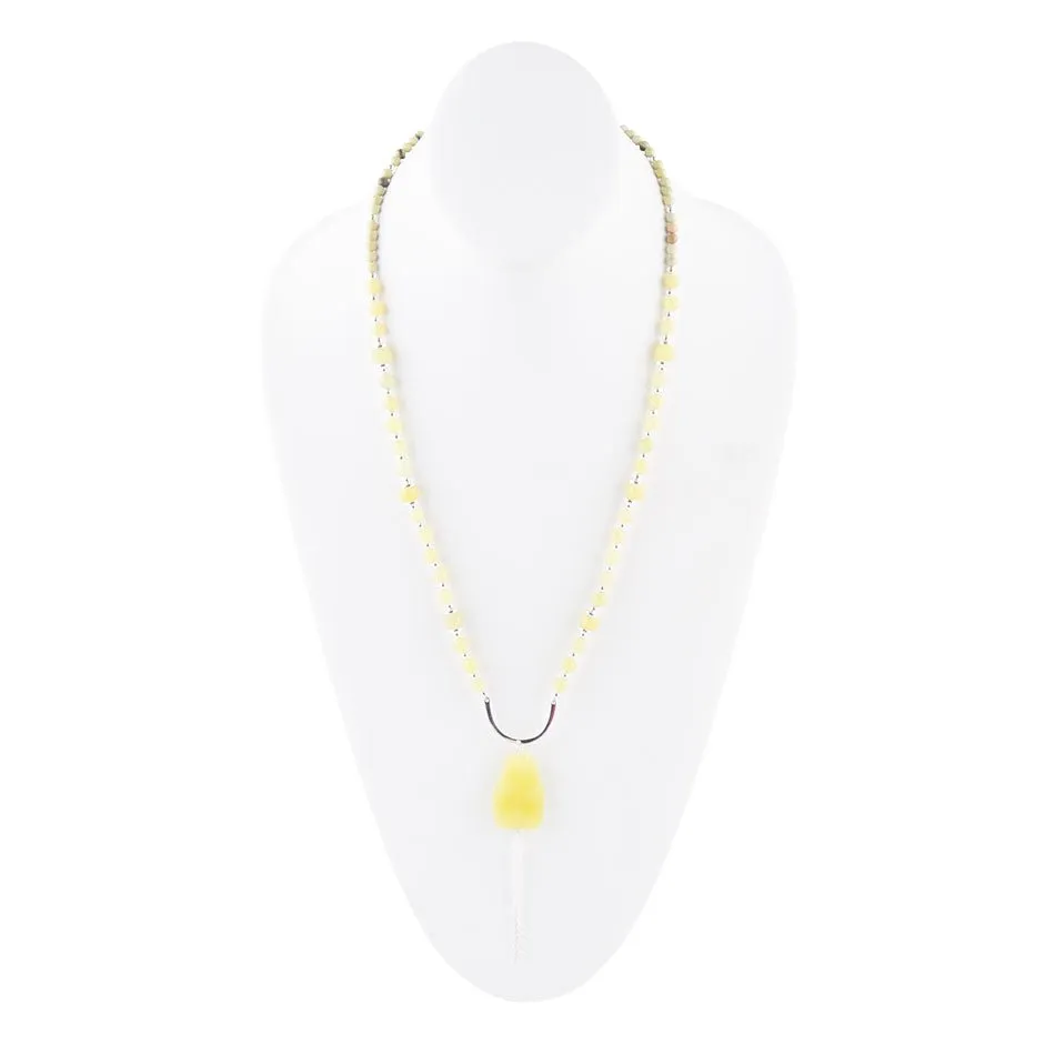 Chartruese Lemon Jade Long Pendant Necklace sold by Barse product image thumbnail 3