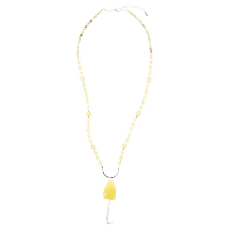 Chartruese Lemon Jade Long Pendant Necklace sold by Barse product image thumbnail 4