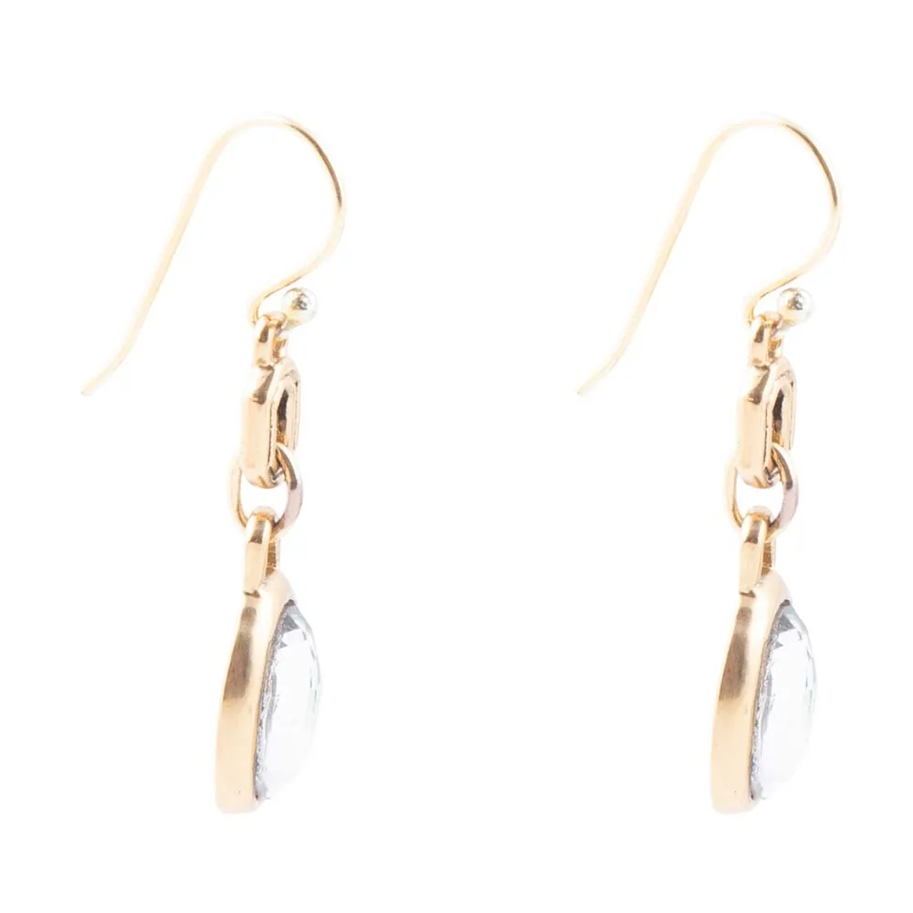 Black Mother of Pearl and Golden Bronze Drop Earrings sold by Barse product image thumbnail 3