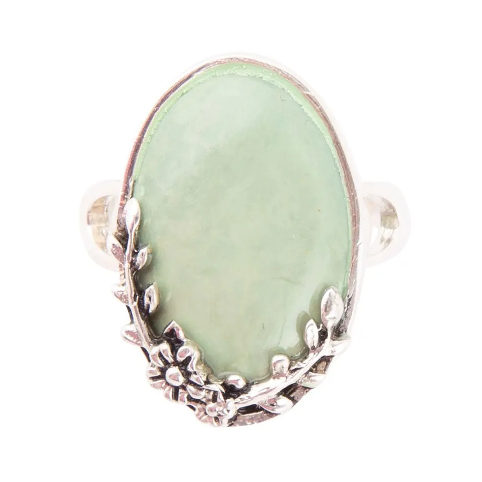 Floral Green Turquoise and Sterling Silver Ring sold by Barse product image thumbnail 4