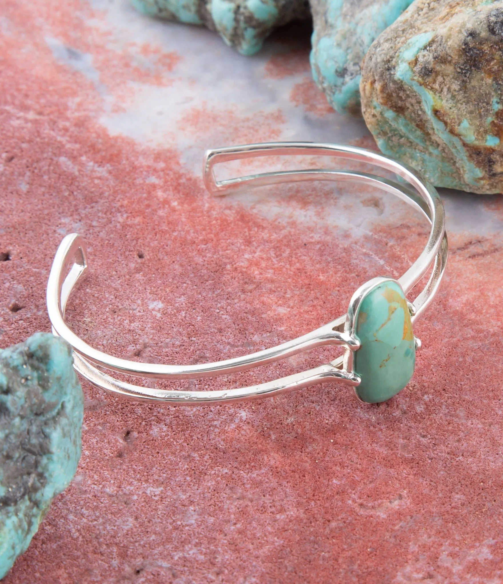 High Class Turquoise and Sterling Silver Cuff Bracelet sold by Barse product image thumbnail 3